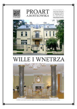 Okładka katalogu Wille i Wnętrza