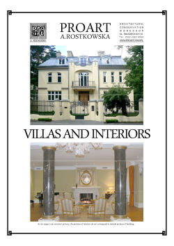 Okładka katalogu Villas and Interiors