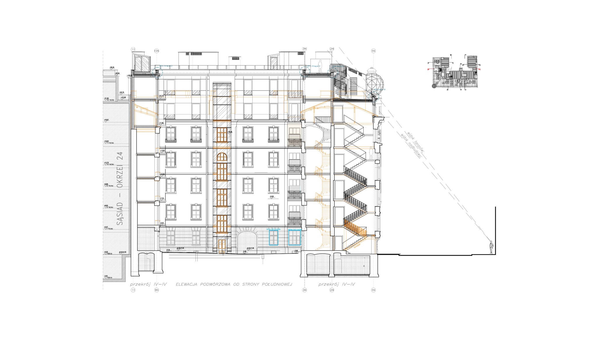 Kamienica Okrzei 26 przebudowa nadbudowa remont konserwacja dom pod sowami architektura Anna Rostkowska Sylwia Trzałkowska