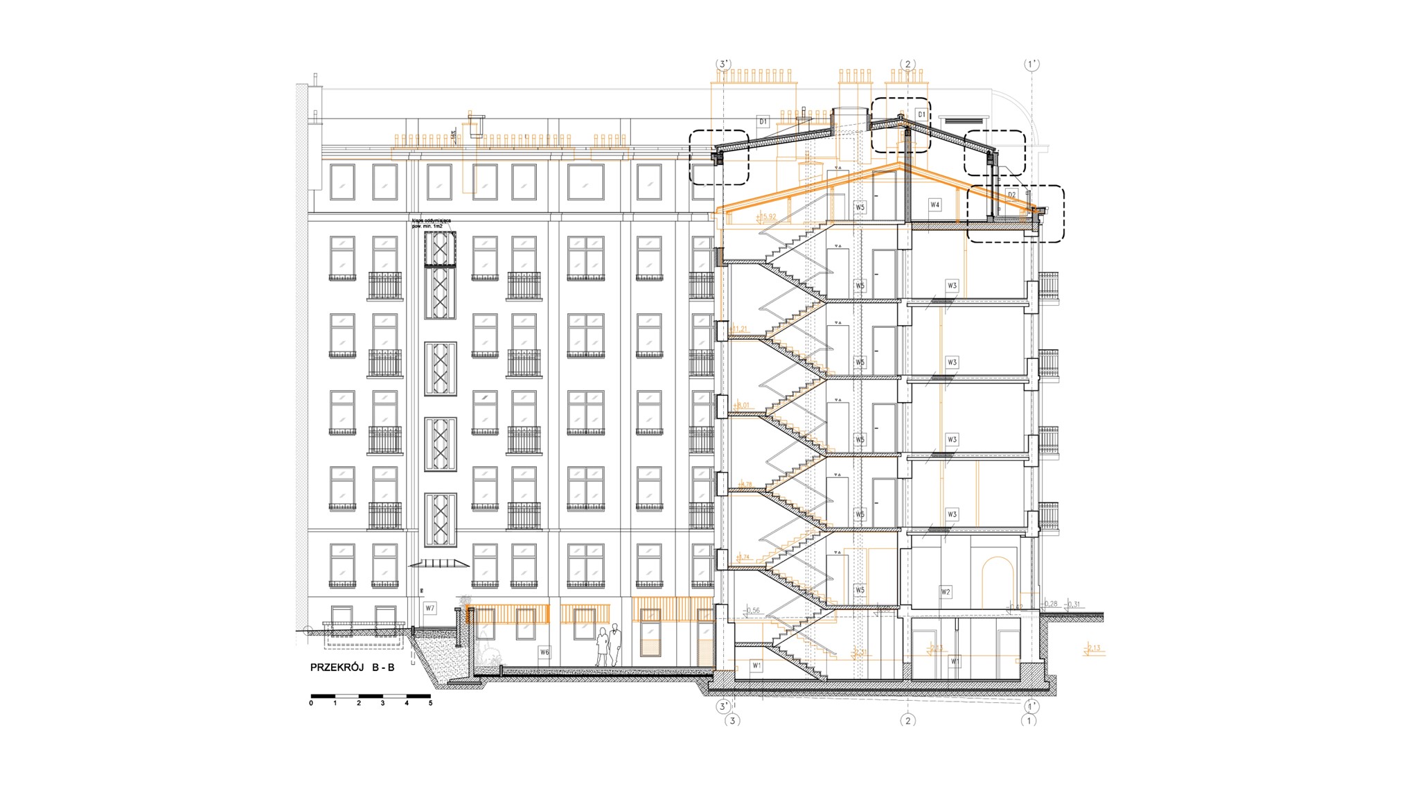 Górnośląska 7A projekt przebudowa nadbudowa remont Fenix Proart art-deco zig-zag modernizm wnętrza fasada Anna Rostkowska Piotr Kilanowski