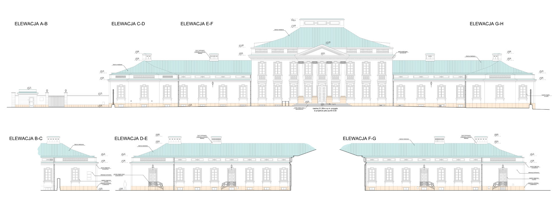 Pałac Belweder Belwederska Warszawa Remont Proart projekt konserwacja