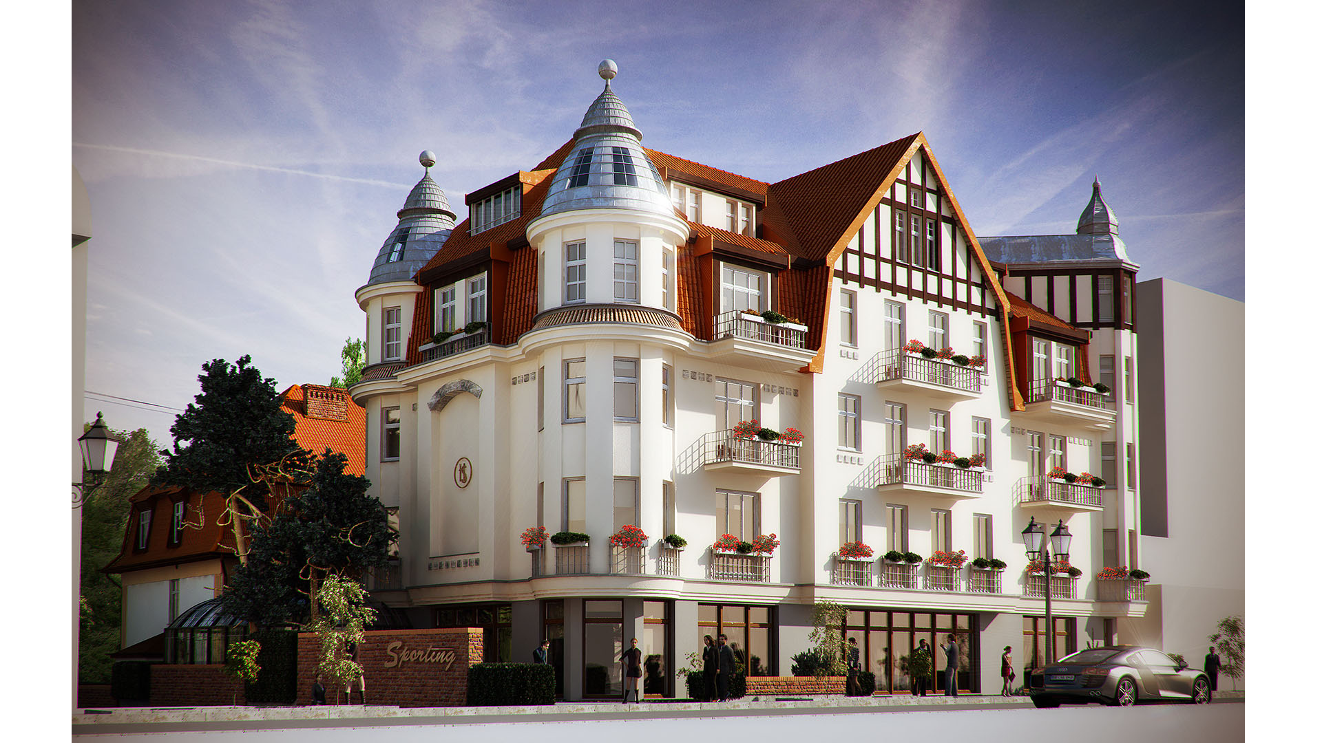 Hotel Międzyzdroje projekt architektura historyczny pruski Proart Anna Rostkowska koncepcja